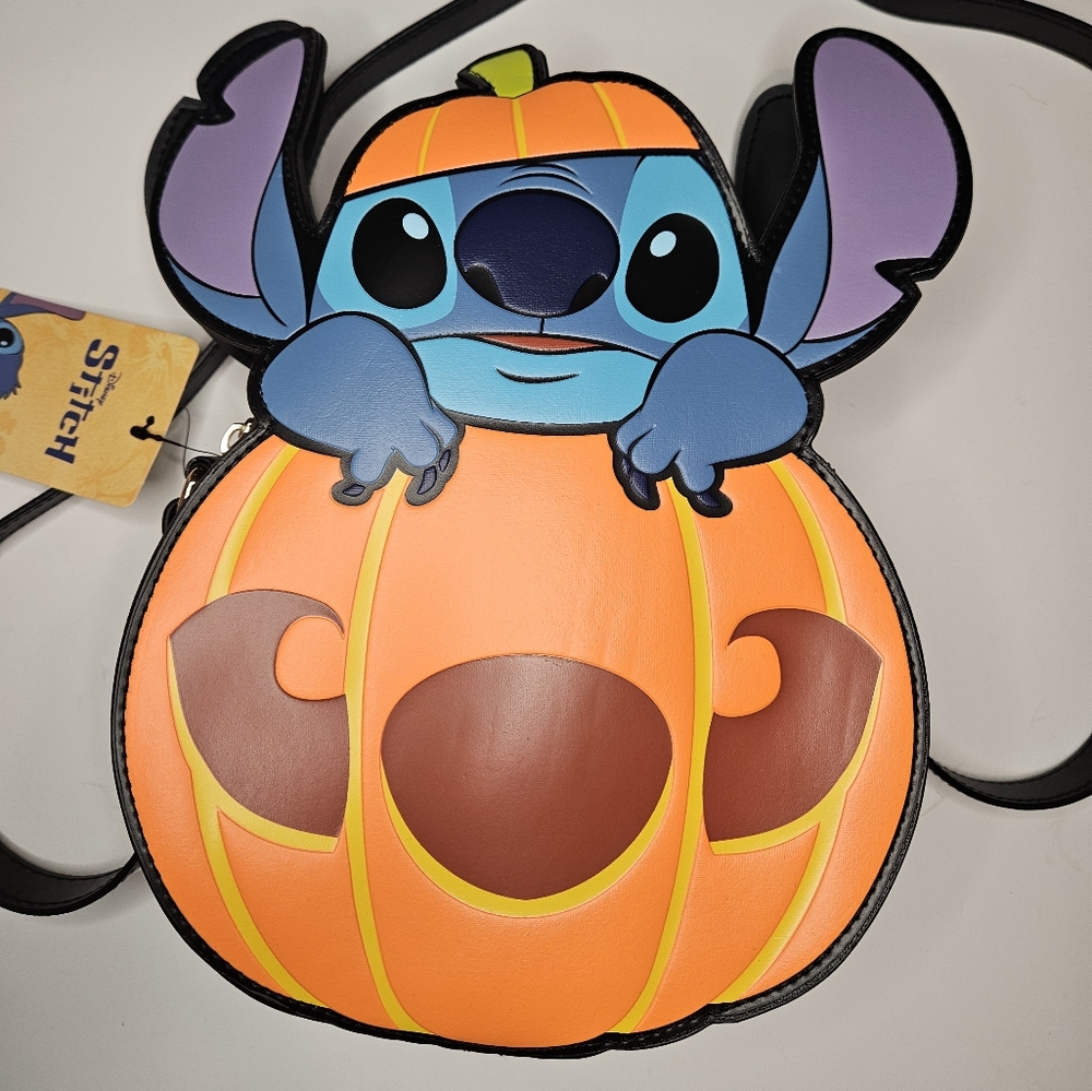 Stitch Halloween Pumpkin Crossbody Bag NEW